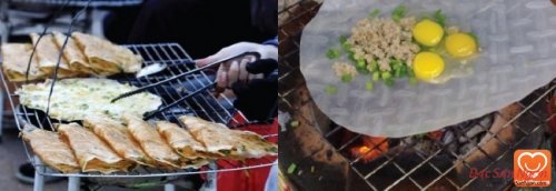 Bánh tráng nướng mỡ hành