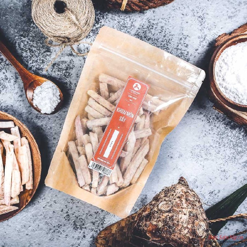 Khoai Môn Sấy Langfarm 120g, Đặc Sản Đà Lạt, Mẫu Kraft - MSN181576