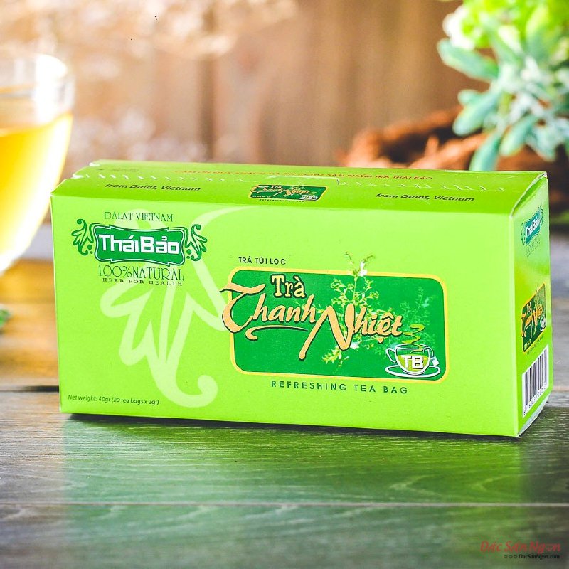 Trà Thanh Nhiệt (Trà Hoa Hòe) Túi Lọc Thái Bảo, 20 Tép, Mẫu Xanh - DS055