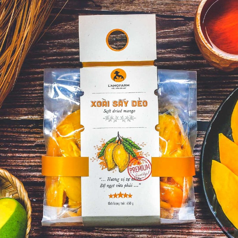 Xoài Sấy Dẻo Langfarm 650g, Đặc Sản Đà Lạt, Mẫu Mawashi - MSN181597