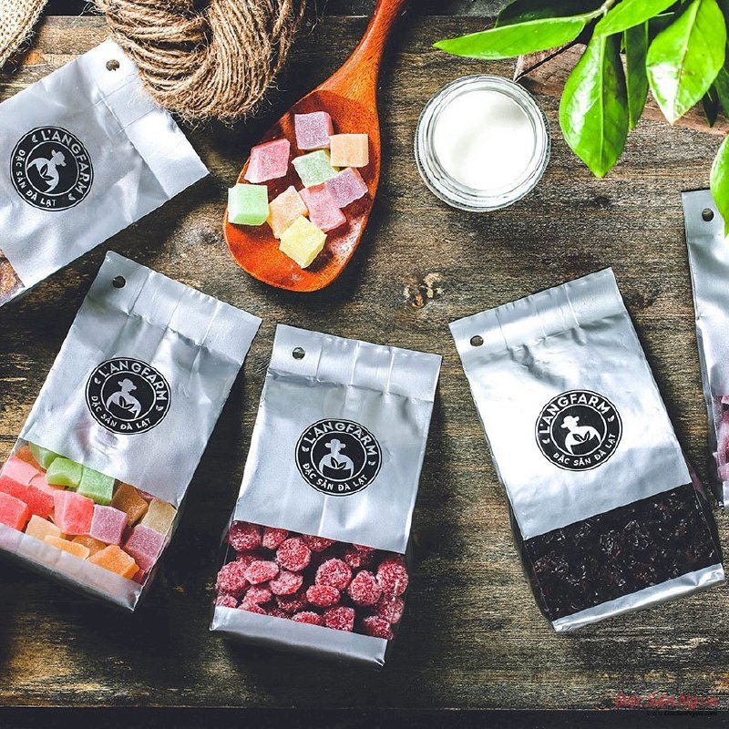 Kẹo Hương Thập Cẩm Dẻo Langfarm 180g, Đặc Sản Đà Lạt, Mẫu Bịch Bạc - MSN181565