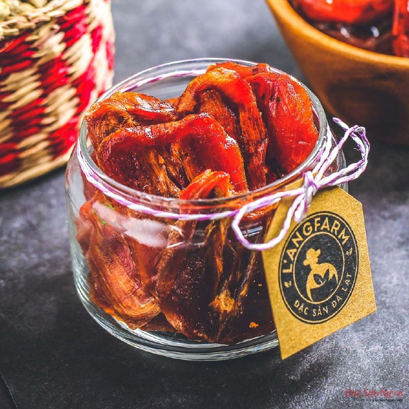 Hồng Chẻ Sấy Dẻo Langfarm 300g, Đặc Sản Đà Lạt, Mẫu Hút Chân Không - MSN181580