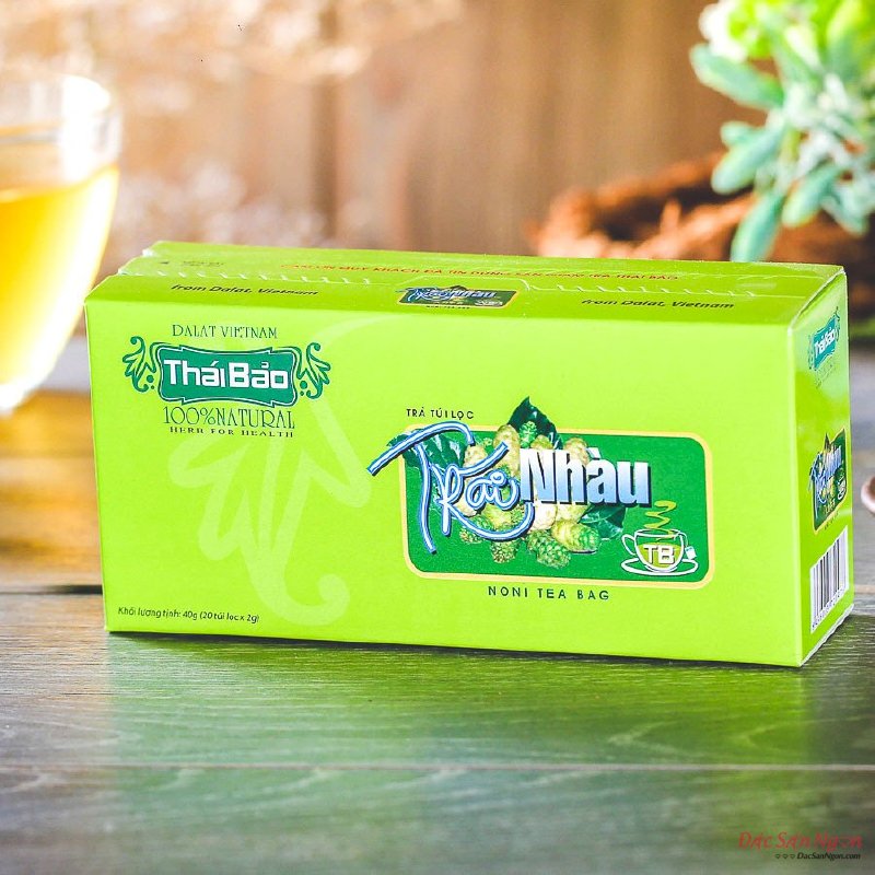 Trà Trái Nhàu Túi Lọc, Hộp 20 Tép, Mẫu Xanh - DS059